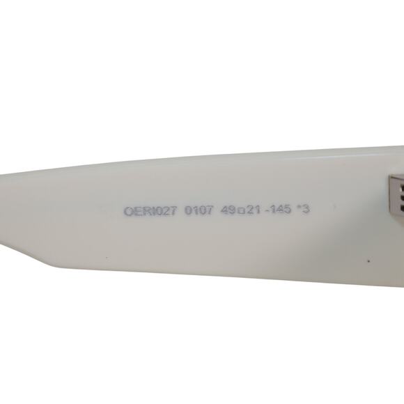 Off-White Narrow Geometric Rectangle Butterfly Sunglasses - White/Grey - NWT - Picture 7 of 13